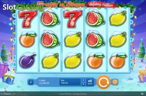 Οθόνη2. Fruits'N'Stars: Holiday Edition Κουλοχέρης
