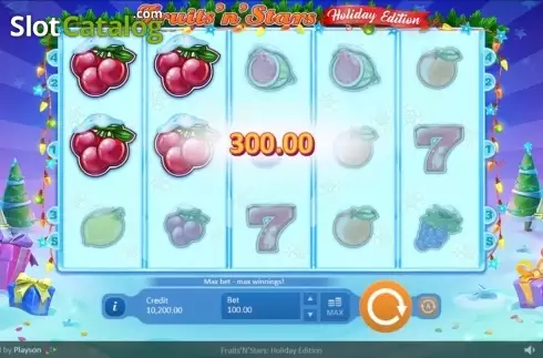 Οθόνη3. Fruits'N'Stars: Holiday Edition Κουλοχέρης
