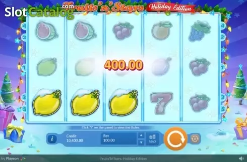 Οθόνη5. Fruits'N'Stars: Holiday Edition Κουλοχέρης
