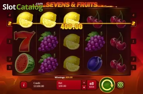 Οθόνη5. Sevens & Fruits Κουλοχέρης 