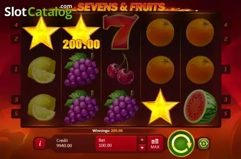 Οθόνη6. Sevens & Fruits Κουλοχέρης 