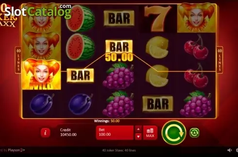 Οθόνη5. 40 Joker Staxx: 40 lines Κουλοχέρης