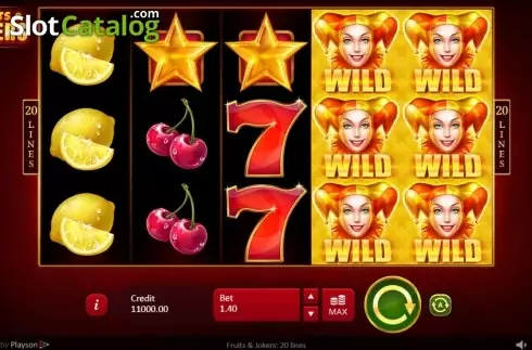 Οθόνη2. Fruits & Jokers: 20 Lines Κουλοχέρης