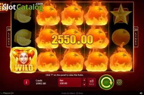 Οθόνη3. Fruits & Jokers: 20 Lines Κουλοχέρης