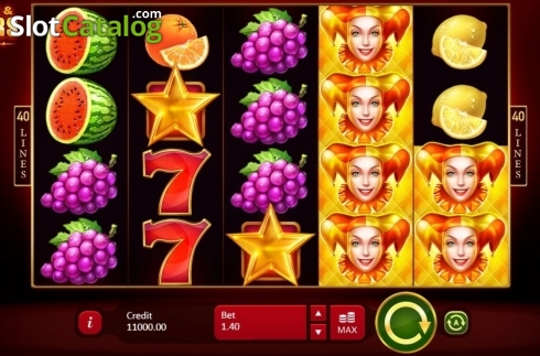 Οθόνη2. Fruits and Jokers: 40 lines Κουλοχέρης