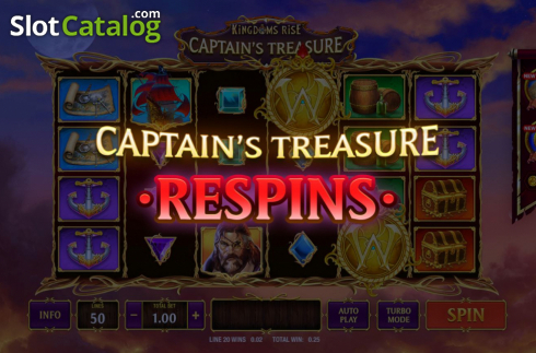 Οθόνη5. Kingdoms Rise: Captain's Treasure Κουλοχέρης