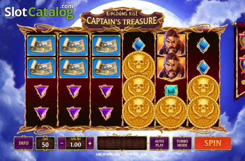 Οθόνη7. Kingdoms Rise: Captain's Treasure Κουλοχέρης