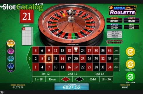 Οθόνη6. Mega Fire Blaze Roulette Κουλοχέρης 