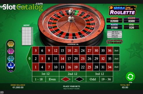 Οθόνη4. Mega Fire Blaze Roulette Κουλοχέρης 