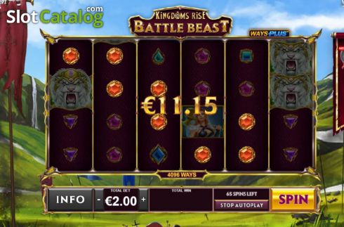 Οθόνη4. Kingdoms Rise Battle Beast Κουλοχέρης