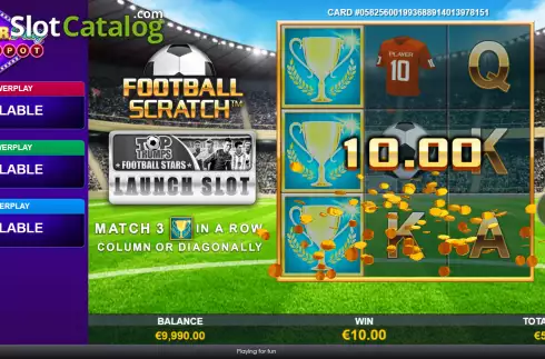 Οθόνη3. Football Scratch (Playtech Origins) Κουλοχέρης