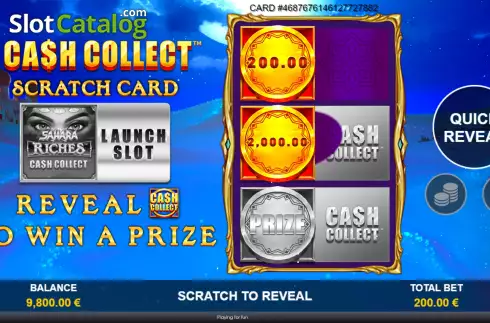 Οθόνη4. Cash Collect Scratch Card Κουλοχέρης 