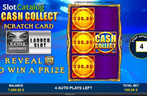 Οθόνη5. Cash Collect Scratch Card Κουλοχέρης 