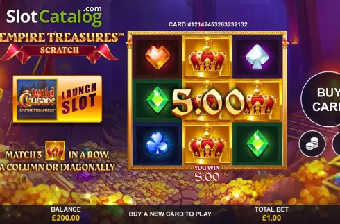 Οθόνη3. Empire Treasures Scratch Κουλοχέρης