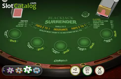 Οθόνη2. Blackjack Surrender (Playtech Origins) Κουλοχέρης
