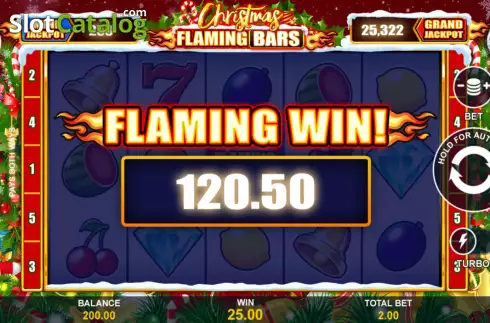 Οθόνη3. Flaming Bars Christmas Κουλοχέρης 