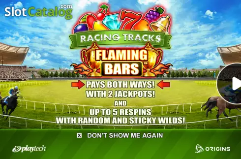 Οθόνη2. Flaming Bars Racing Tracks Κουλοχέρης