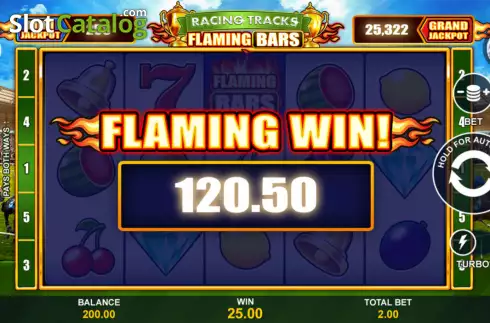 Οθόνη4. Flaming Bars Racing Tracks Κουλοχέρης