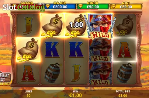 Οθόνη3. Cash Collect Silver Bullet Bandit Κουλοχέρης