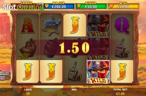 Οθόνη4. Cash Collect Silver Bullet Bandit Κουλοχέρης