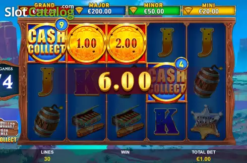 Οθόνη8. Cash Collect Silver Bullet Bandit Κουλοχέρης
