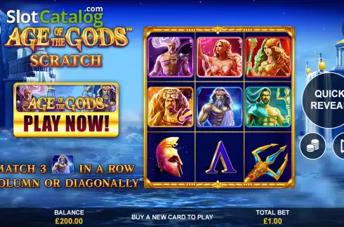 Οθόνη2. Age Of The Gods Scratch Κουλοχέρης