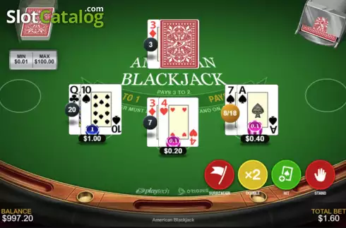 Οθόνη3. American Blackjack (Playtech Origins) Κουλοχέρης