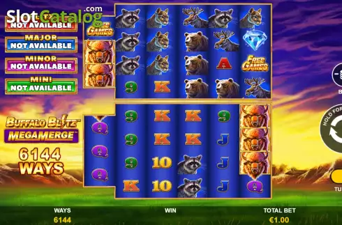 Οθόνη3. Buffalo Blitz Mega Merge Κουλοχέρης