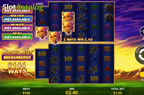 Οθόνη4. Buffalo Blitz Mega Merge Κουλοχέρης