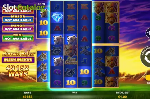Οθόνη5. Buffalo Blitz Mega Merge Κουλοχέρης