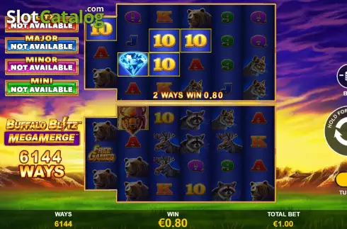 Οθόνη6. Buffalo Blitz Mega Merge Κουλοχέρης