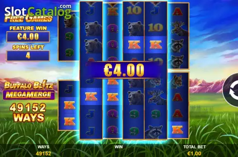 Οθόνη9. Buffalo Blitz Mega Merge Κουλοχέρης