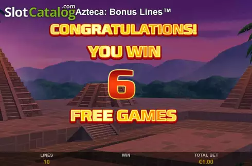 Οθόνη7. Azteca Bonus Lines Κουλοχέρης