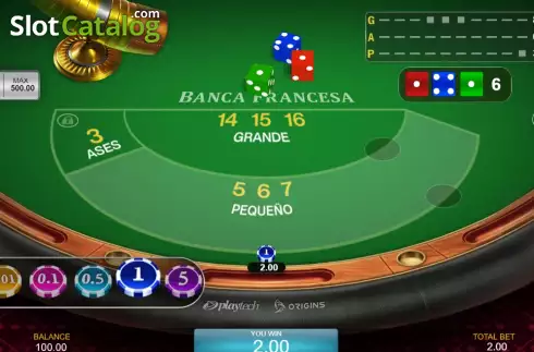 Οθόνη3. Banca Francesa (Playtech Origins) Κουλοχέρης