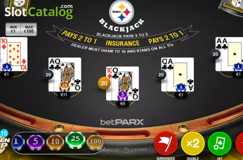 Οθόνη2. Steelers Blackjack Κουλοχέρης