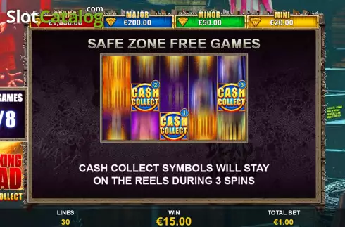 Οθόνη8. The Walking Dead Cash Collect Κουλοχέρης