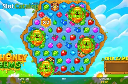 Οθόνη9. Honey Gems Κουλοχέρης