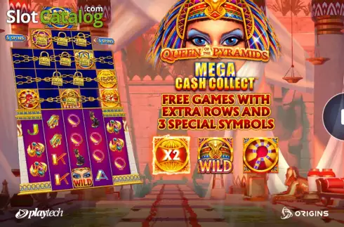 Οθόνη2. Mega Cash Collect: Queen of the Pyramids Κουλοχέρης