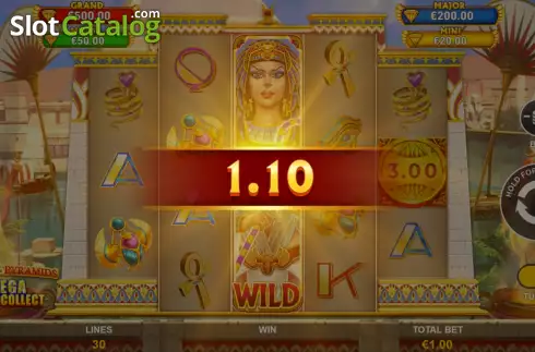 Οθόνη4. Mega Cash Collect: Queen of the Pyramids Κουλοχέρης