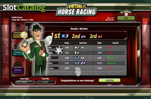 Οθόνη3. Virtual! Horse Racing Κουλοχέρης