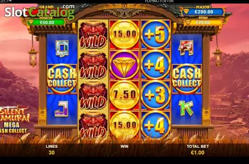 Οθόνη2. Silent Samurai Mega Cash Collect Κουλοχέρης