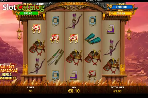 Οθόνη3. Silent Samurai Mega Cash Collect Κουλοχέρης