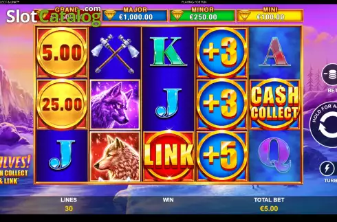 Οθόνη3. Wolves! Cash Collect & Link Κουλοχέρης