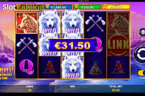 Οθόνη6. Wolves! Cash Collect & Link Κουλοχέρης