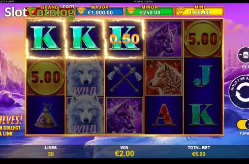 Οθόνη7. Wolves! Cash Collect & Link Κουλοχέρης