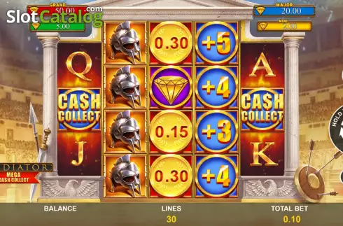 Οθόνη2. Gladiator: Mega Cash Collect Κουλοχέρης