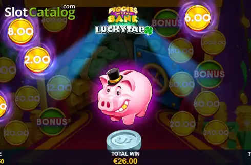 Οθόνη3. Piggies And The Bank: Lucky Tap Κουλοχέρης