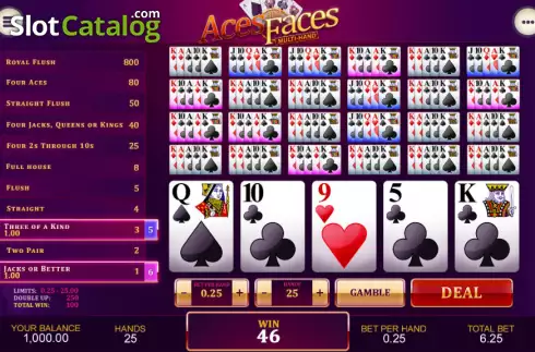 Οθόνη2. Aces And Faces Multi-Hand Κουλοχέρης