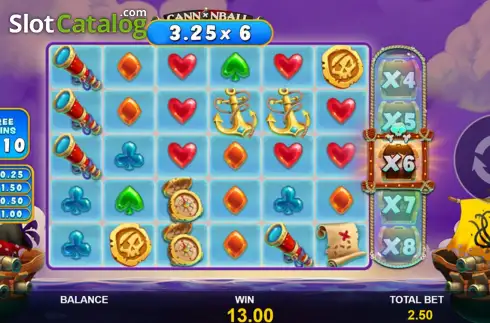 Οθόνη3. Cannonball Riches Κουλοχέρης