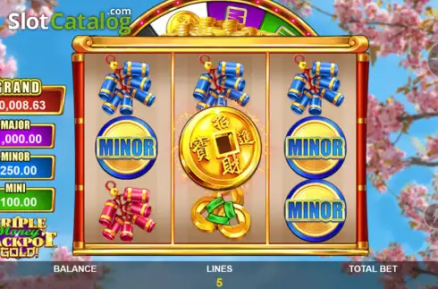 Οθόνη2. Triple Money Jackpot Gold Κουλοχέρης